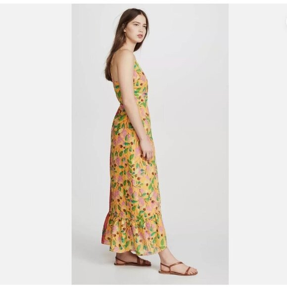 FARM Rio Garden Mix Strappy Maxi Boho Western Wrap Dress Size XL - Picture 4 of 4